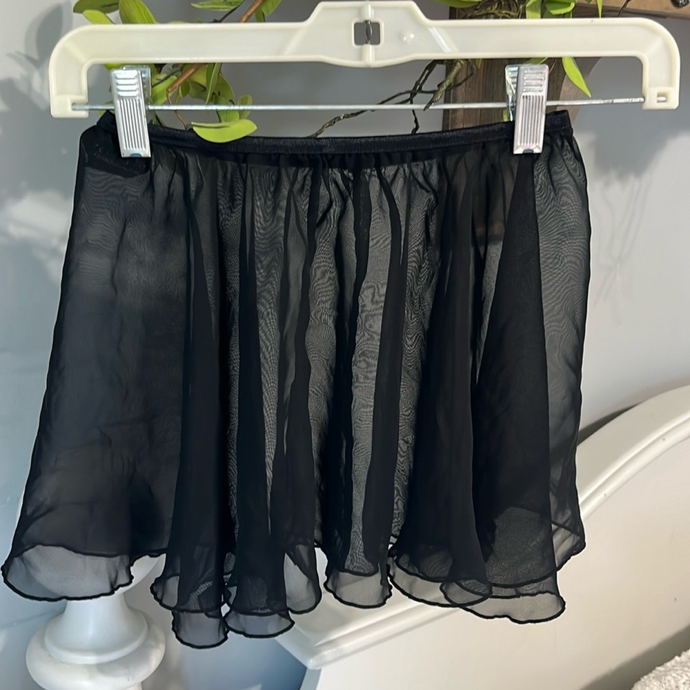 Swim Coverup Tutu Sheer Black Skirt